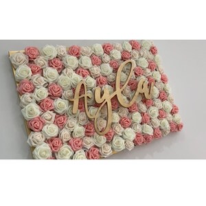 Personalisierte Blumenwand / Kinderzimmer PersonalisiertEr Rahmen / Kinderzimmer Dekor / Babyshower Geschenk / Rahmen / Namensschild