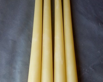 Pure natural beeswax 10 inch tapers natural yellow beeswax or white beeswax