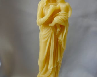 Blessed Mother and Child candle pure beeswax