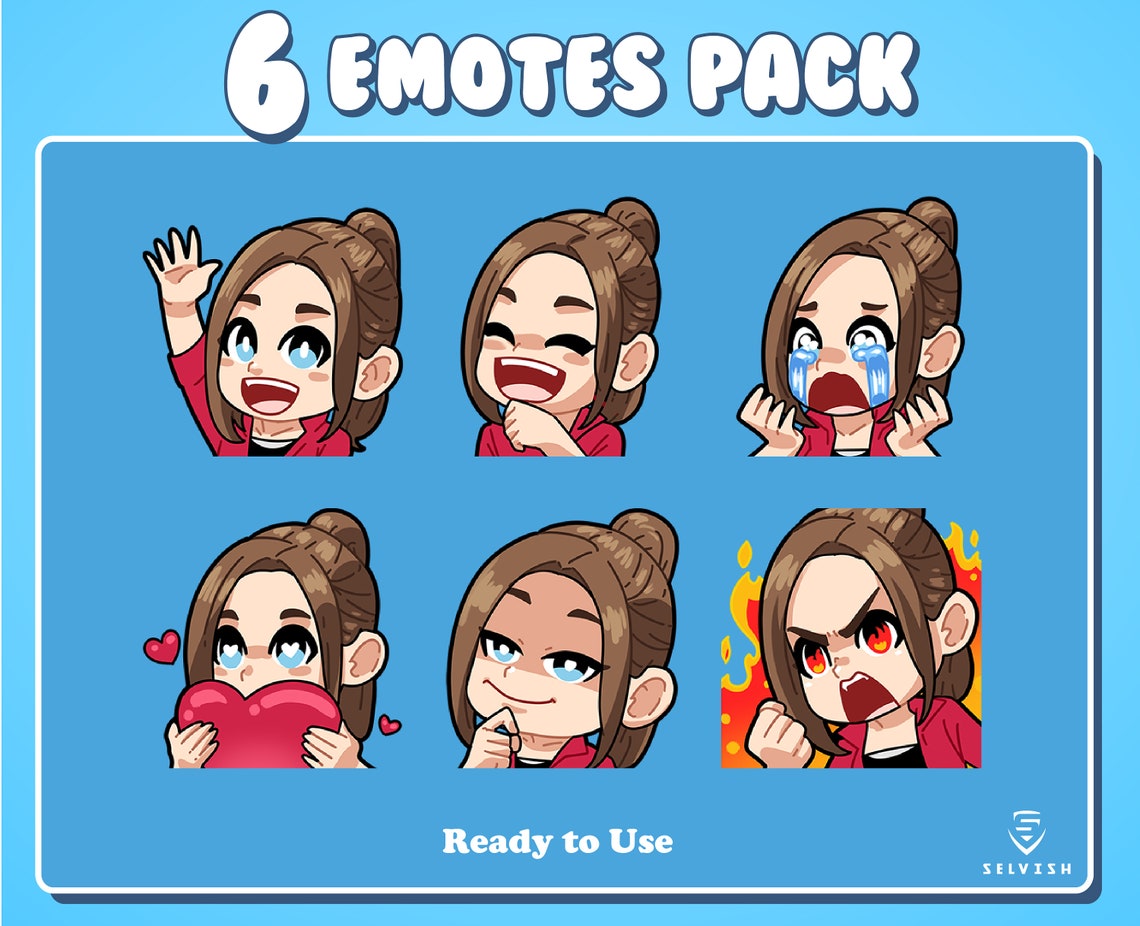 Claire Redfield 6 Emotes Pack Claire Redfield Twitch Emotes Resident ...