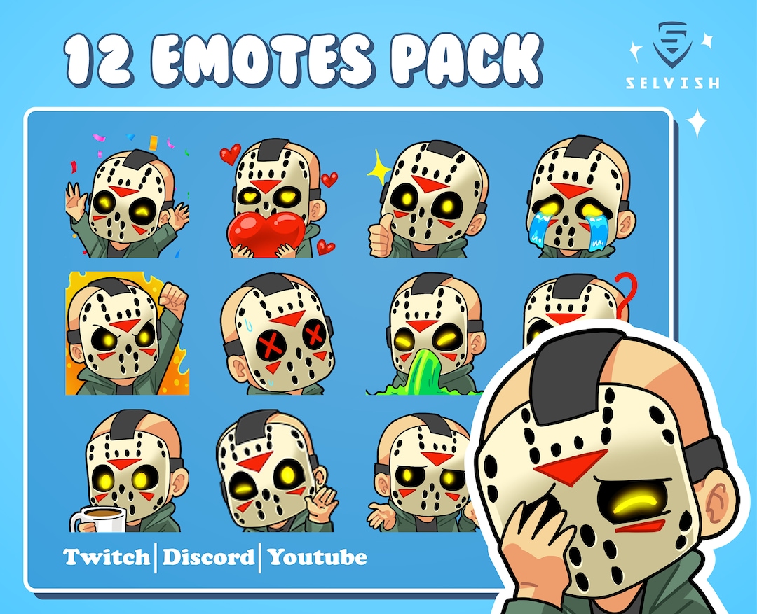Jason 12 Emotes Pack Dbd Twitch Emotes Dead by Daylight Etsy