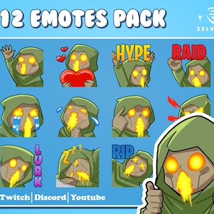 The Blight DBD Killer 12 Emotes Pack | dbd twitch emotes | dead by daylight emotes | horror emotes | Discord stickers | Youtube emojis