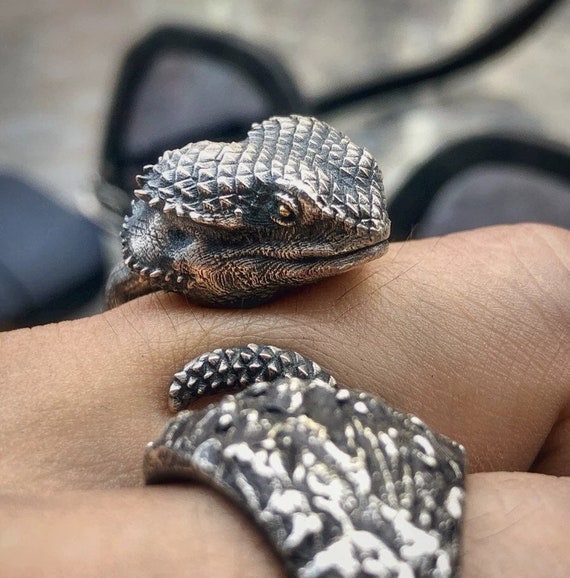 Ring Favourite Jewelry My Handcrafted Ring Dragon Eyes Dragon Pet Bearded 24K Reptile Ring Jewelry Gold Bearded Etsy Beardies Lover -