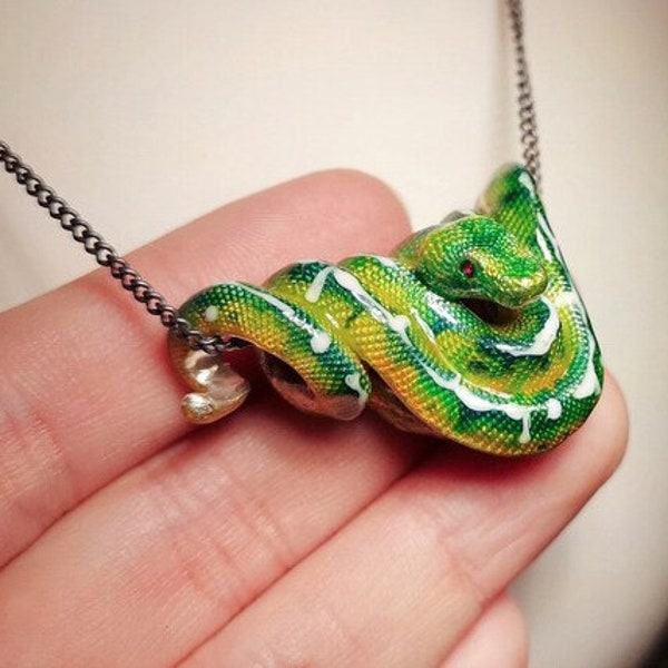 Snake Necklace Etsy