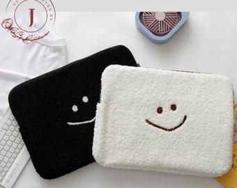 Cute Fluffy Korean MacBook Pro Air 13" 14" Laptop Sleeve| Portable Soft Computer Bag Notebook  Protective Pouch