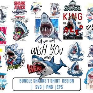 T-shirt designs bundle ,sharks street wear design bundle , streetwear design bundle , bikers design ,urban t-shirts , flora fauna