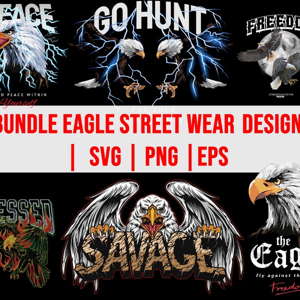 T-shirt designs bundle PNG SVG EPS, Eagle T-shirt design bundle , streetwear design bundle , bikers design , rock bands t-shirts ,bird shirt