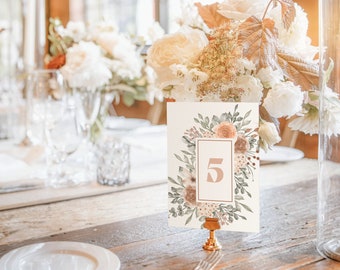 Digital table number printable table numbers digital download table number sign wedding DIY