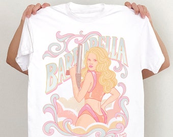 Barbarella T-Shirt: Jane Fonda 1968 Film, Vintage Style
