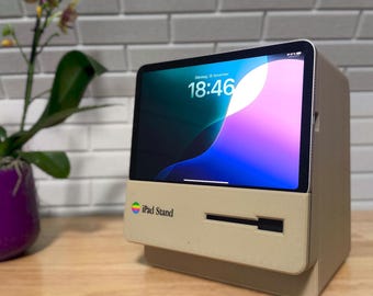 Soporte para iPad Mini - Base retro estilo Macintosh Plus para iPad Mini 6 y 7