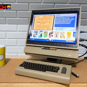 KOMMODORE 1032 - Monitor a schermo piatto ispirato al Commodore 1702, 1920×1280 10,5" Ips, 60Hz - Display rimovibile, montaggio VESA e montaggio a parete