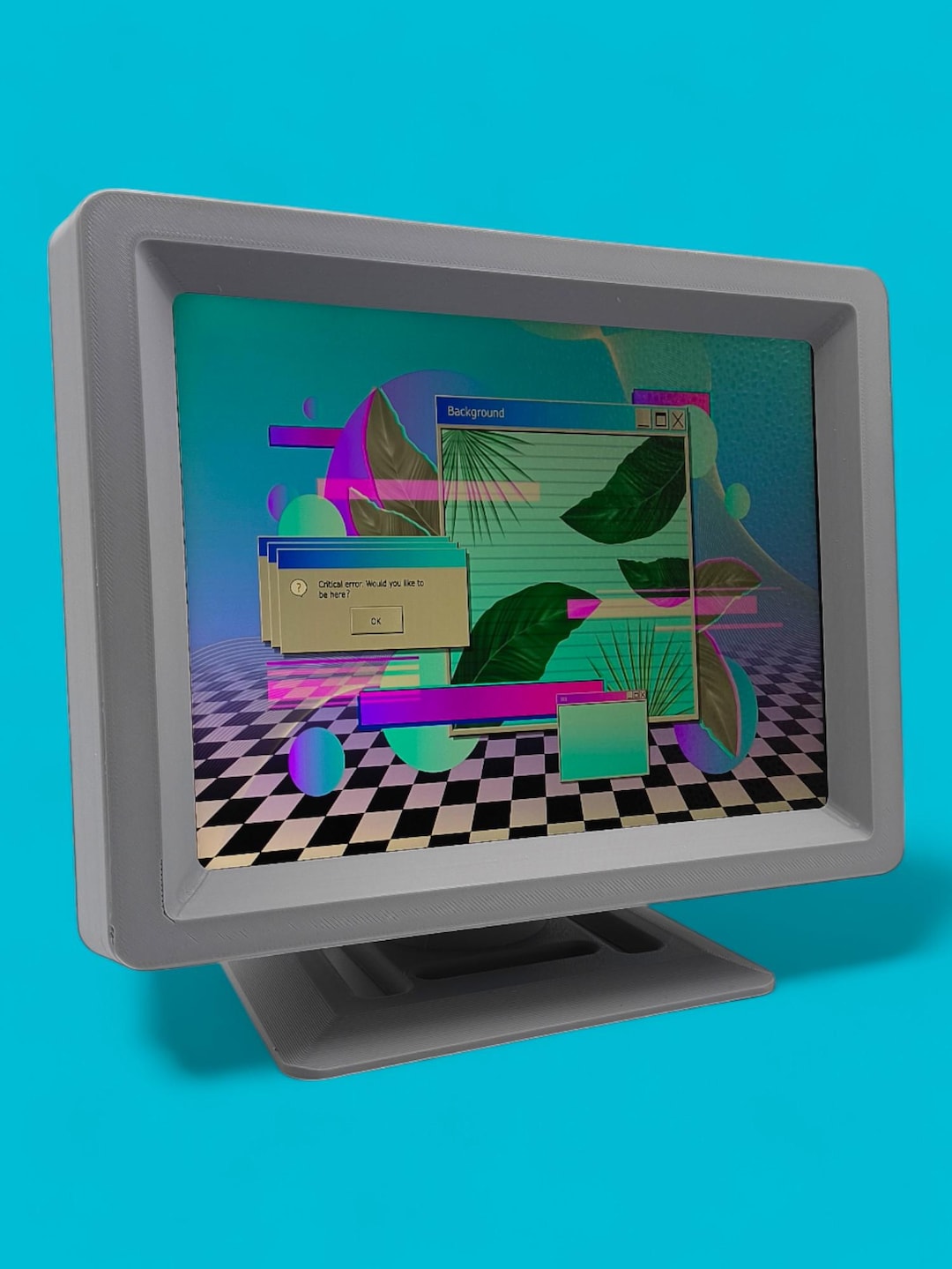 CRT Retro-style Monitor, 2048x1536 Display, Apple, Amiga