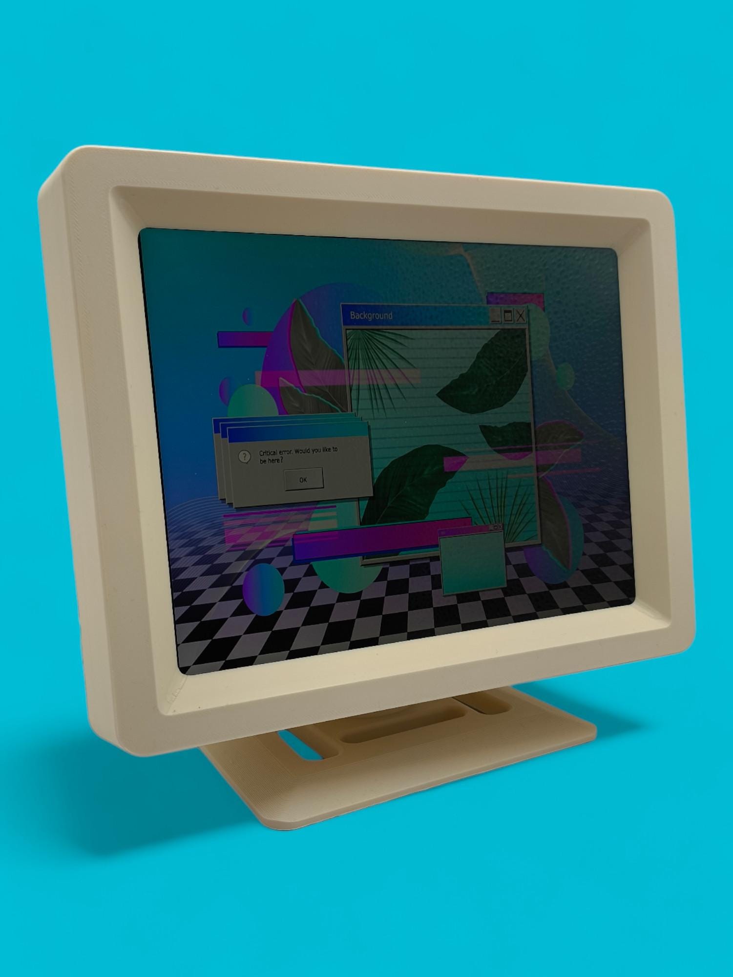 CRT Retro-style Monitor, 2048x1536 Display, Apple, Amiga