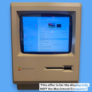 Modern display for classic Apple Macintosh - 8.4&quot; 800x600 TFT LCD, thermoformed acrylic lens and 3d printed mount