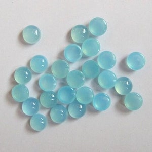 Natural Aqua Chalcedony 3mm to 20mm Round Cabochon Loose Gemstone Best Price Gemstone