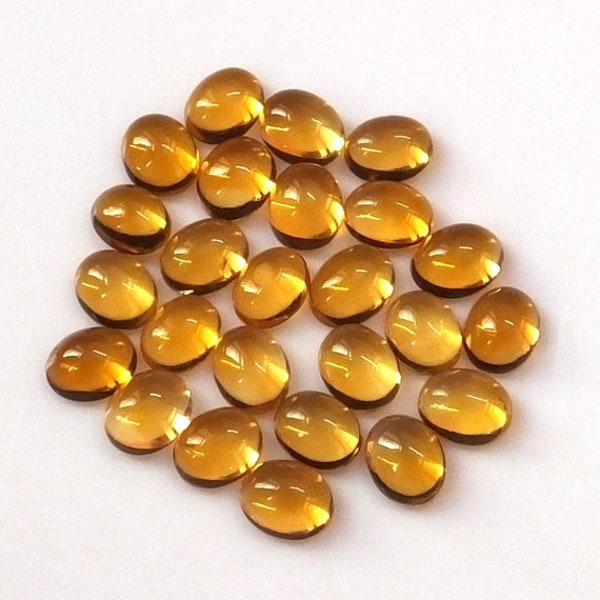 Natural Citrine 3x5mm To 10x14mm Oval Cabochon Loose Gemstone Best Quality Handmade Gemstone