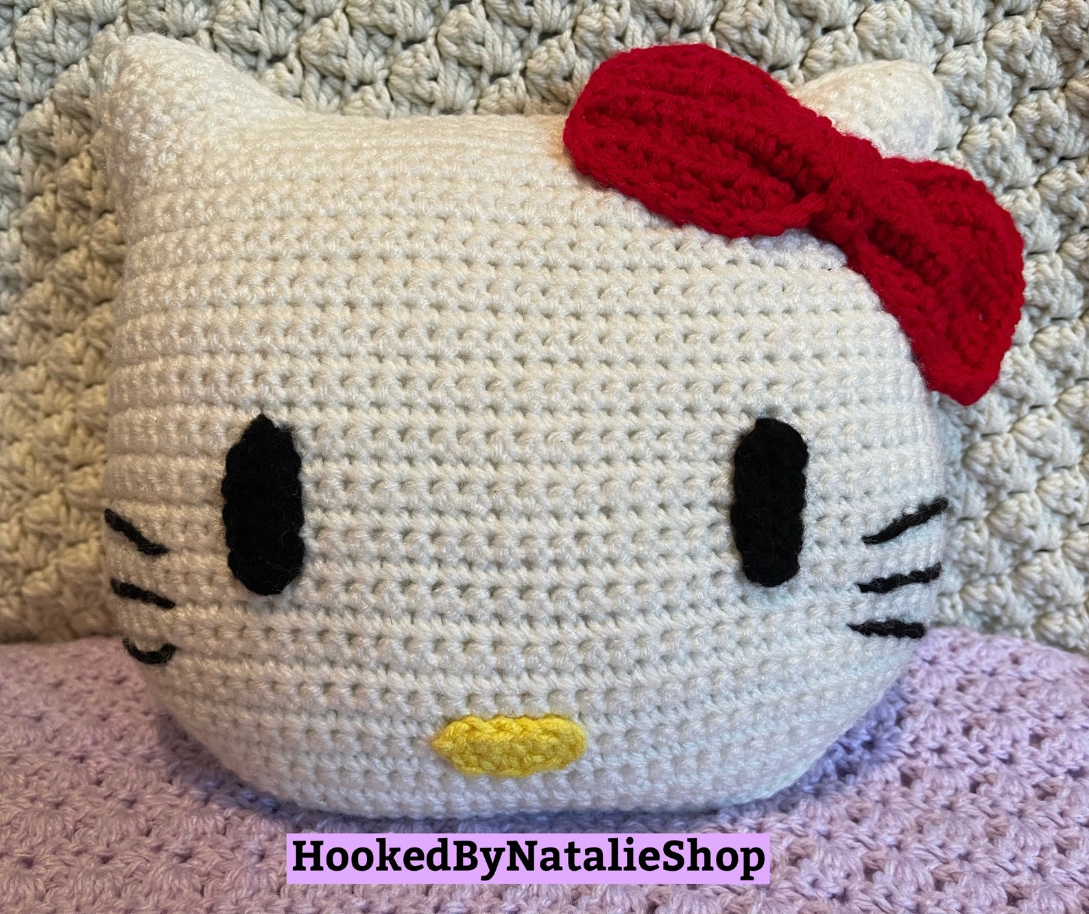Crochet Hello Kitty Pillow Cuddler Etsy