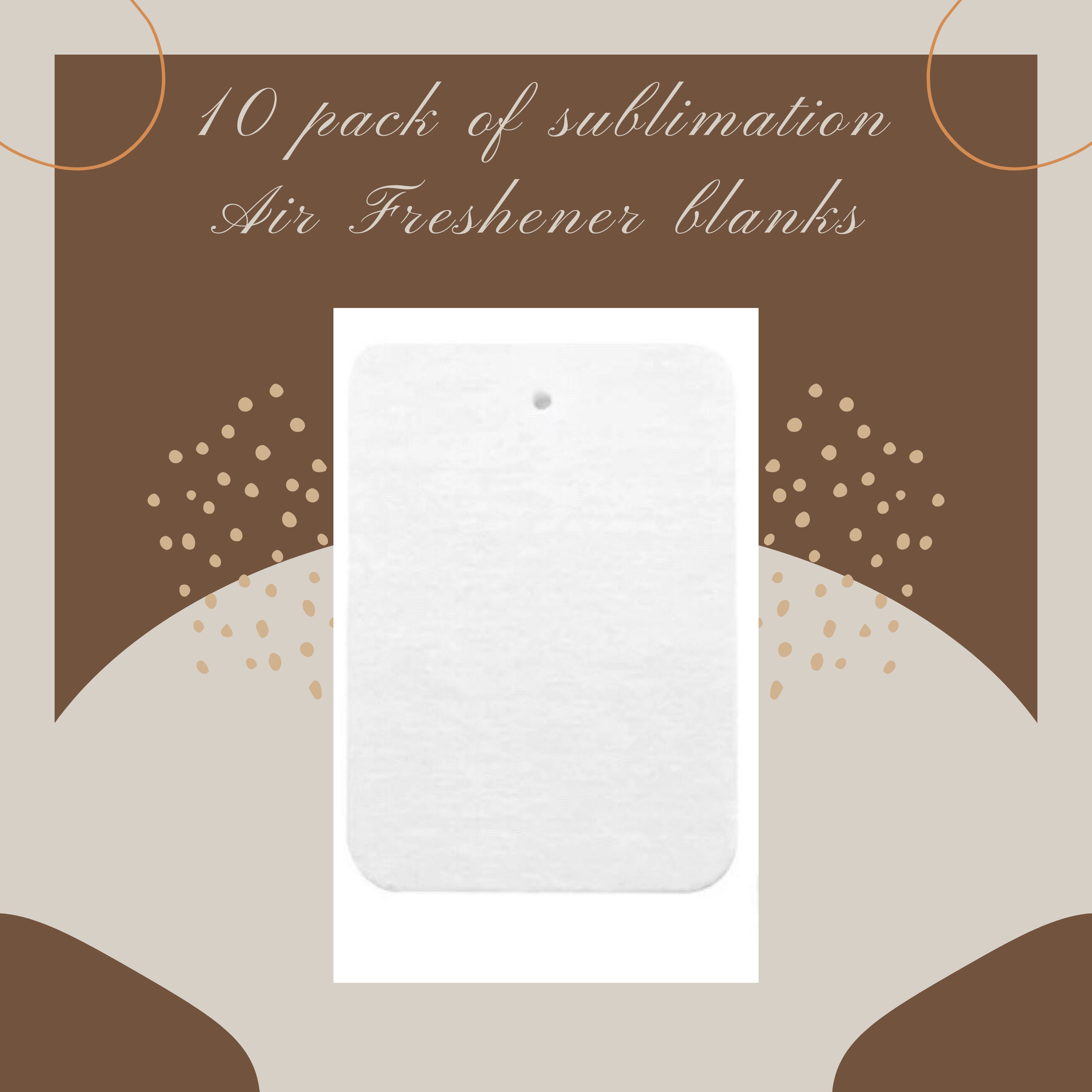 10 Pack of Sublimation Air Freshener Blanks Felt Blanks Double Sided Custom  Gift 