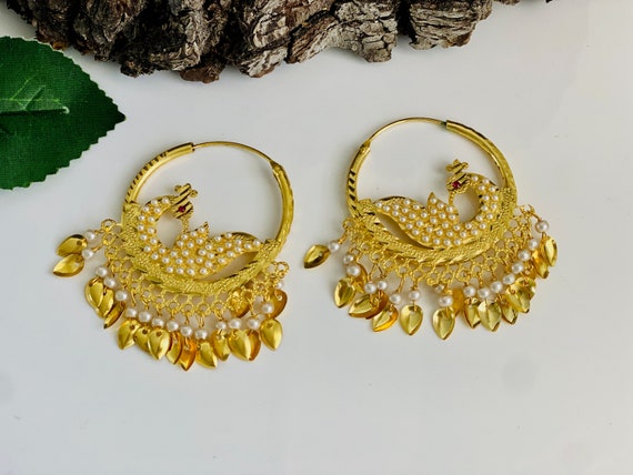 Shop Traditional Gold PLated Earrings | Gold Earrings | The Fine World –  The Fineworld