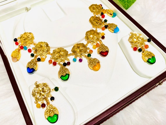 Punjabi gold cheap necklace design