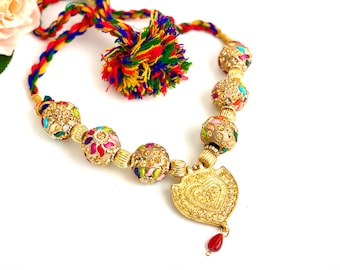 Punjabi Kaintha  Multicolor Kaintha Punjabi folk dance jewelry Mens kaintha Punjabi traditional Kaintha for Mens