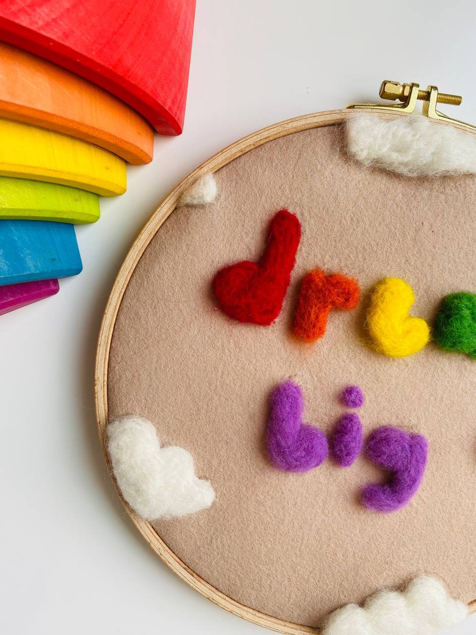 Felt Kidsroom Wall Decor Dream Big Etsy