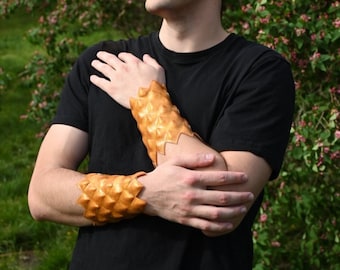 Mermaid Scale Bracelet: Gold Silicone Cuff - Cosplay Costume Jewelry