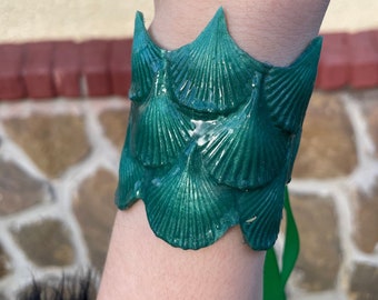 Silicone Mermaid Scale Cuffs: Waterproof Costume Bracers