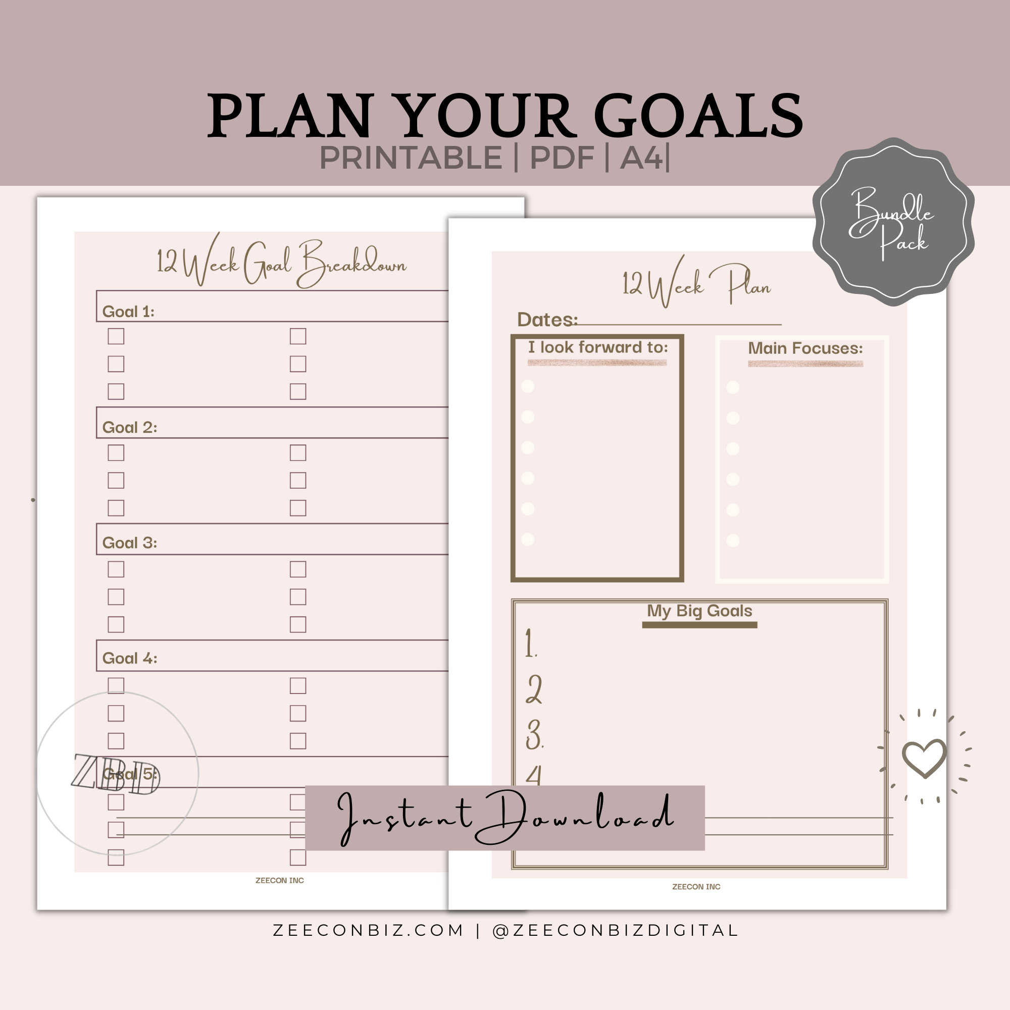Goal Setting Planner Goal Planning Worksheet Goal Tracking - Etsy