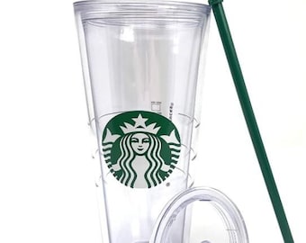 Venti Starbucks Cup Clear Cold Acrylic 24oz Tumbler