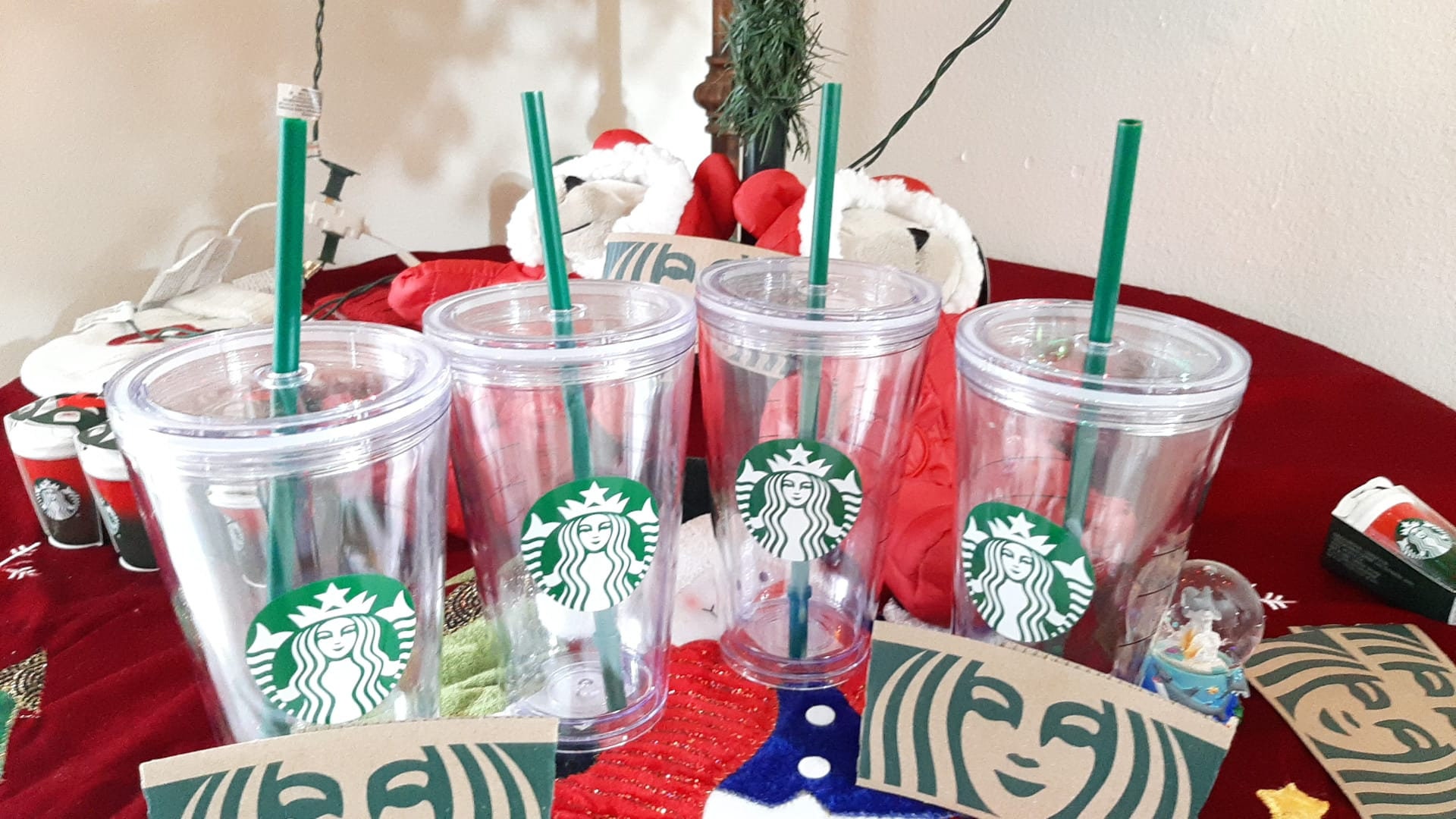 Venti Starbucks Cup Clear Cold Acrylic 24oz Tumbler Imported 