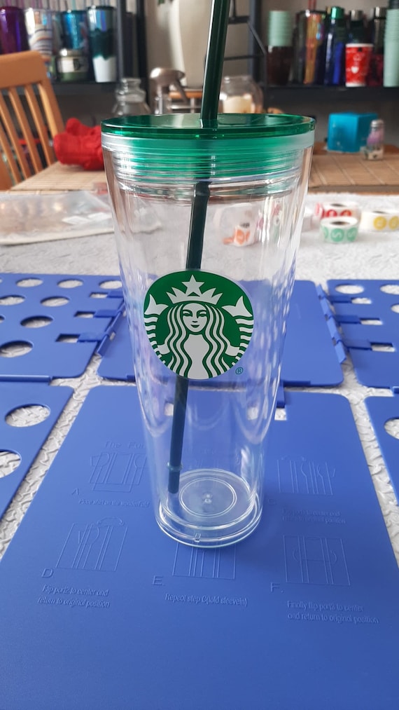 Venti Starbucks Cup Clear Cold Acrylic 24oz Tumbler Imported