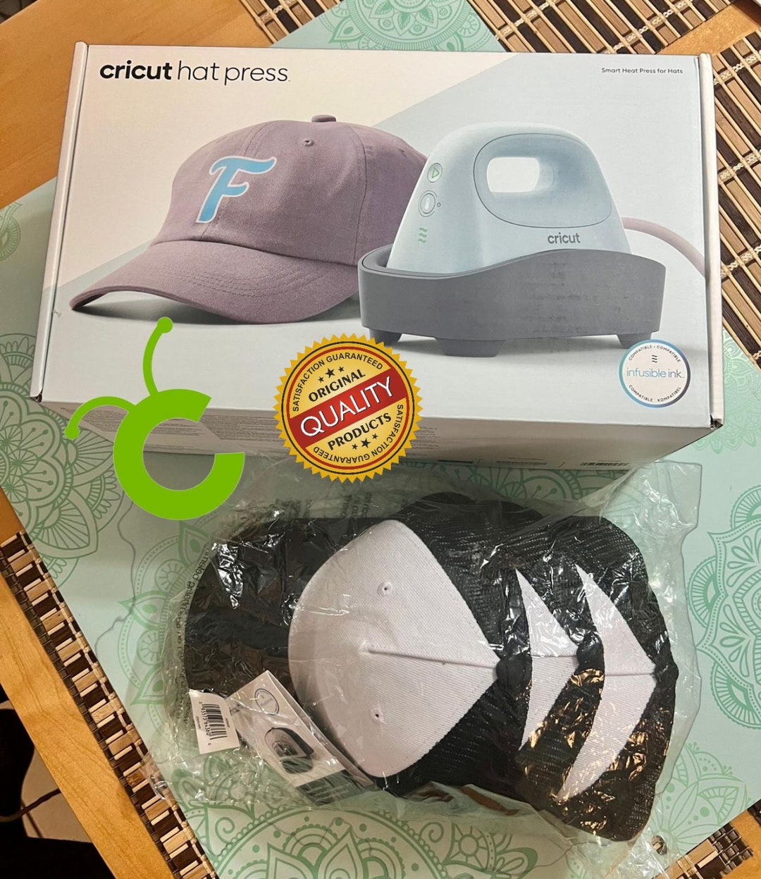 Cricut Hat Press Machine with Infusible Ink and Trucker Hat Bundle