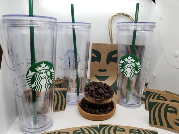 Venti Starbucks Cup Clear Cold Acrylic 24oz Tumbler Etsy Israel