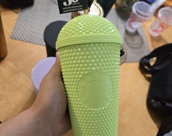 Starbucks  Limited Edition Tumbler 16 oz Dome Apple Green Studded 30th anniversary Frapuccino