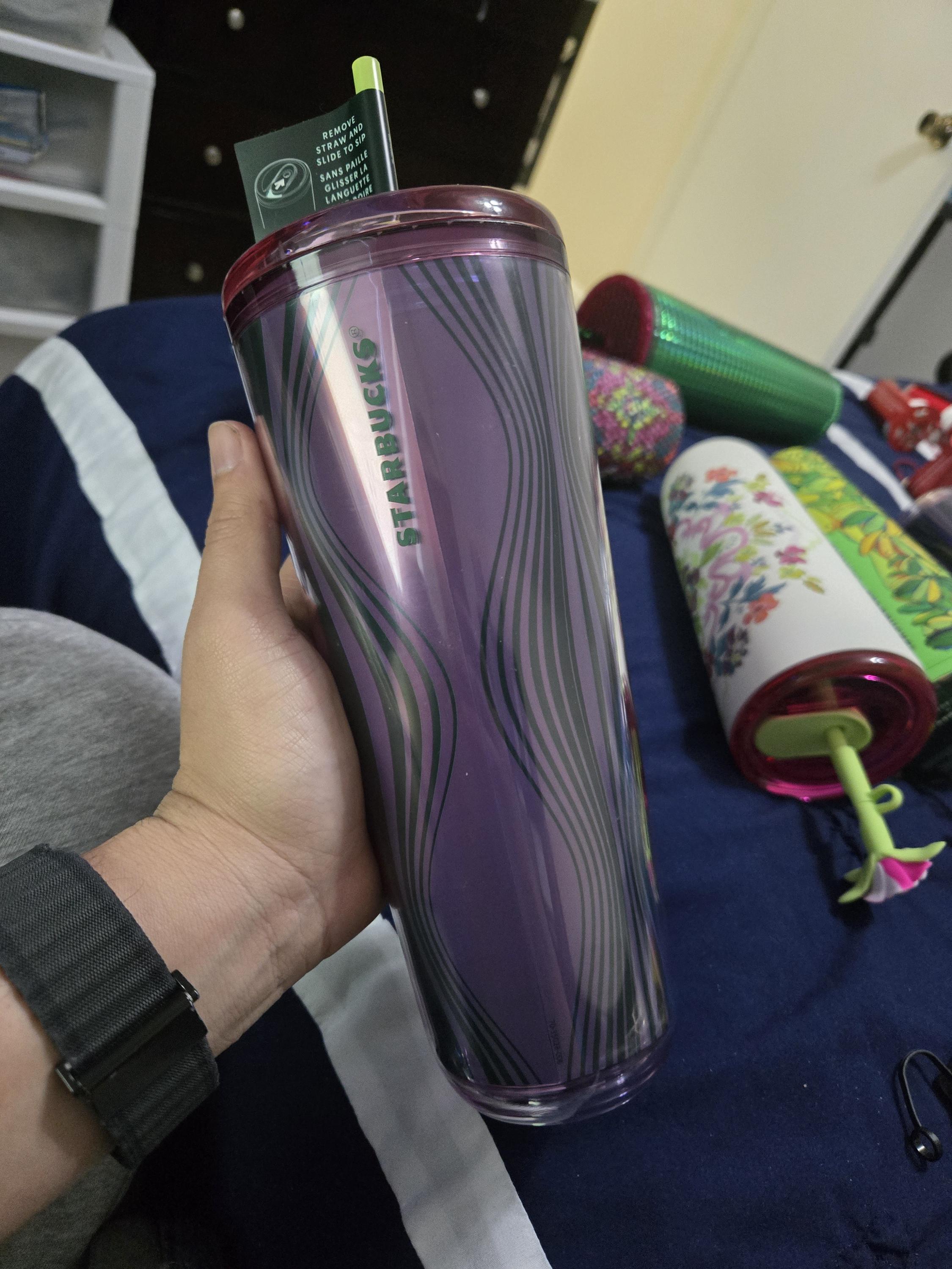 Starbucks タンブラー Starbucks 24 OZ Limited Edition Tumbler With Lid and Sipper Purple