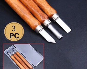 3pcs Wood Carving Knife Set, Hand Carving Tool Set