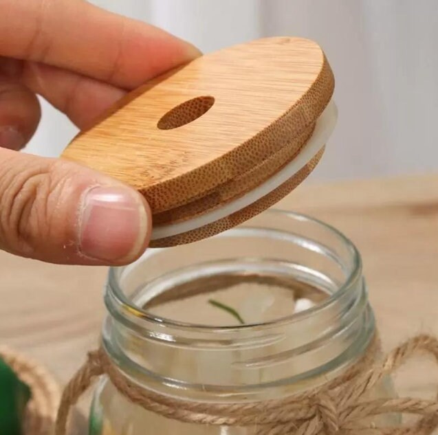 Coperchi in legno di bambù riutilizzabili da 62/68/70/86mm