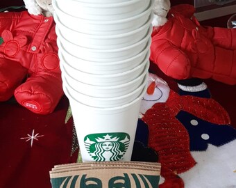 Starbucks Reusable Cups Recyclable Grande 16 OZ Plastic Travel To Go Coffee  Cups (6pcs)