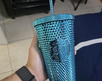Starbucks 16 OZ limited edition Tumbler Crystal Studded Blue