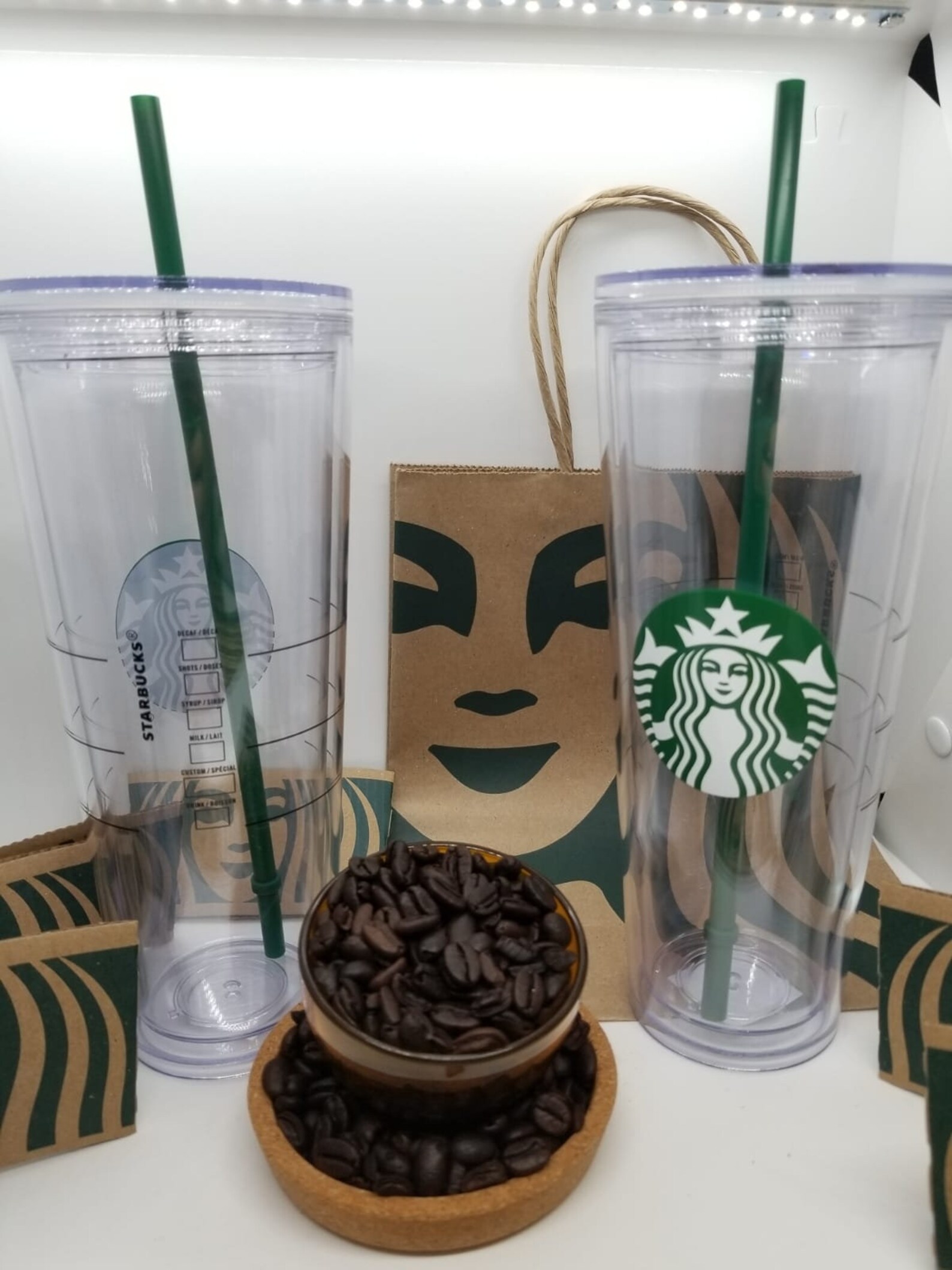 Venti Starbucks Cup Clear Cold Acrylic 24oz Tumbler Etsy