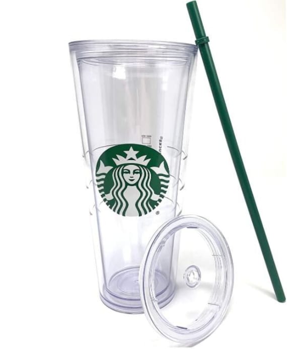 Venti Starbucks Cup Clear Cold Acrylic 24oz Tumbler 