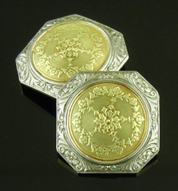 Art Deco Rose and Garland Cufflinks created by Ja… - image 2