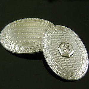 Art Deco Diamond Cufflinks created in Platinum and 14kt Gold circa 1920
