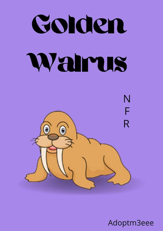 NFR Golden Walrus printable Poster Etsy