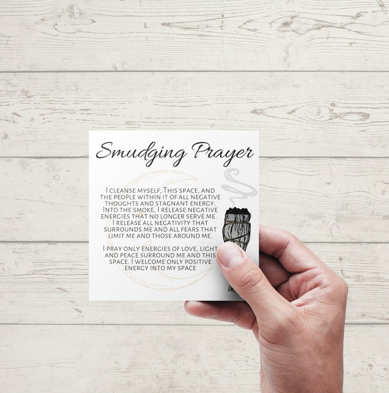 Smudging Prayer Card, Prayer Card, Cleansing Card, Healing Card, Spiritual Journey, Printable ...