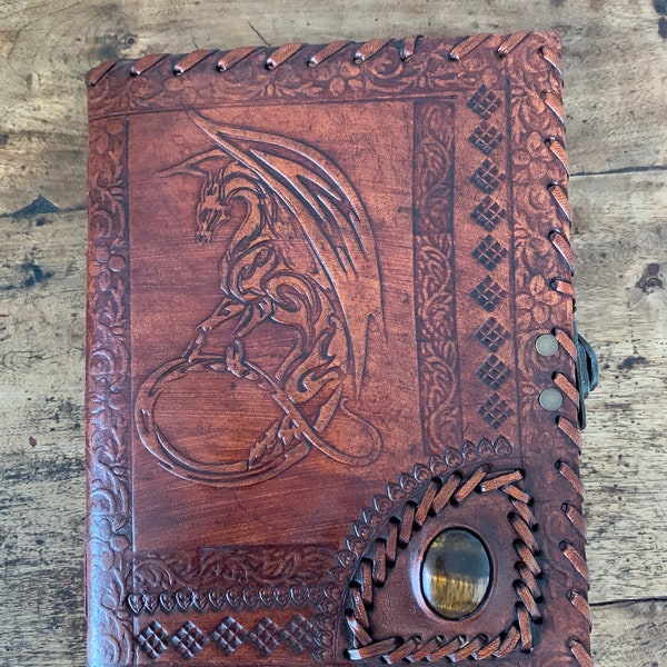 Dragon journal with tigers eye