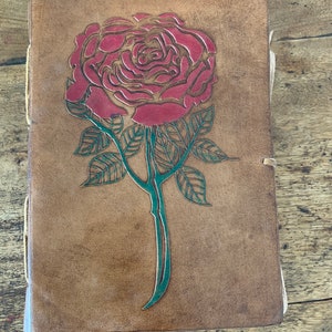 Leather rose journal