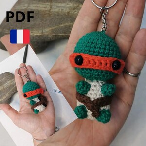 Crochet tutorial Pdf in French Ninja Turtle Intermediate level