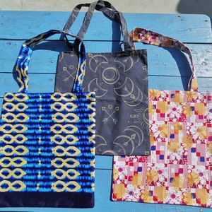 Tote bag phénomènes célestes, Wax fait main